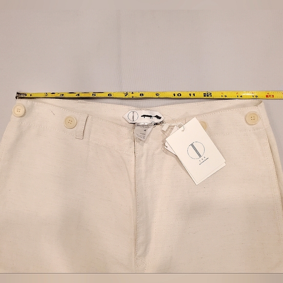 NWT$895 TRE Natalie Ratabesi Missy Two Tone Linen Cotton Trousers Wide Leg Pants - Picture 13 of 16